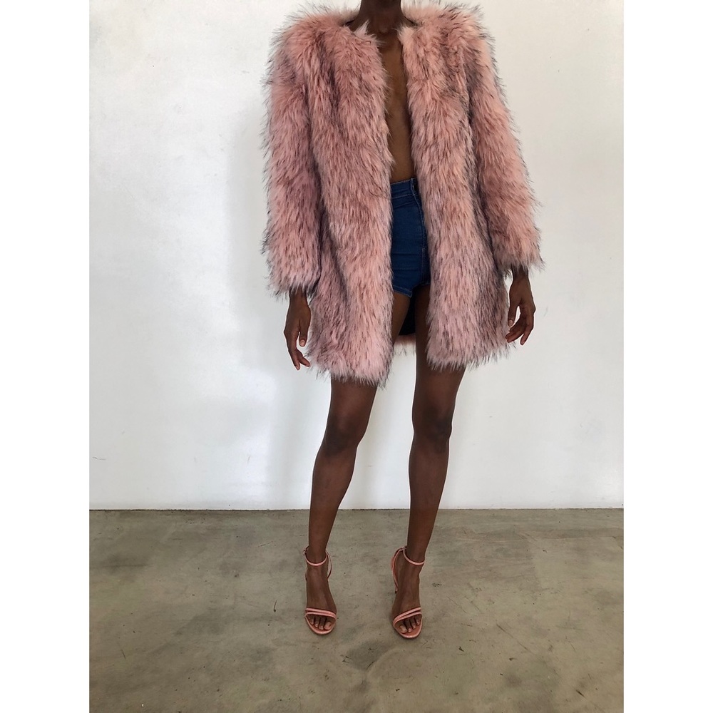 Stunning pink faux fur